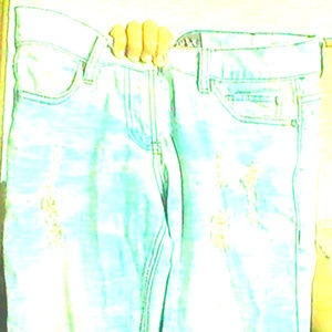 RUDE  Hot Topic light blue distressed jeans 30x32